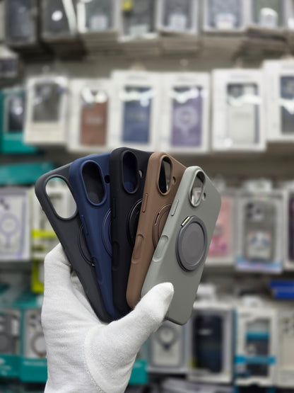 Silicone MagSafe Case with 360° Ring Holder - iPhone 17