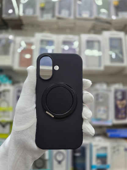 Silicone MagSafe Case with 360° Ring Holder - iPhone 17