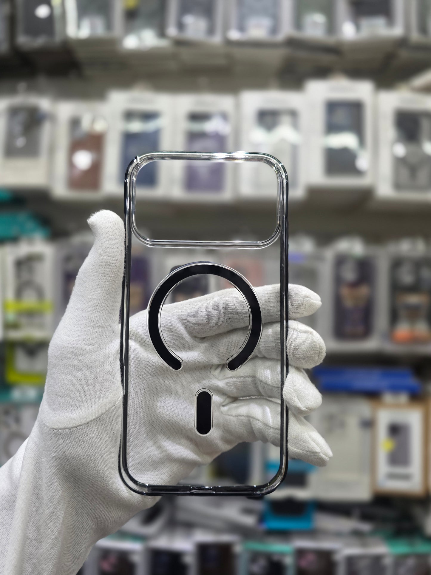 Helix Clear Protective MagSafe Case with Stylish Multi-Color Buttons - iPhone 17 Pro