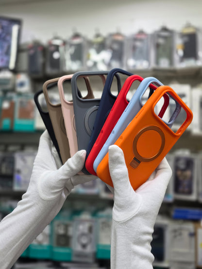 J-CASE Premium Soft Liquid Silicone with Bracket & Magsafe - iPhone 17 Pro Max