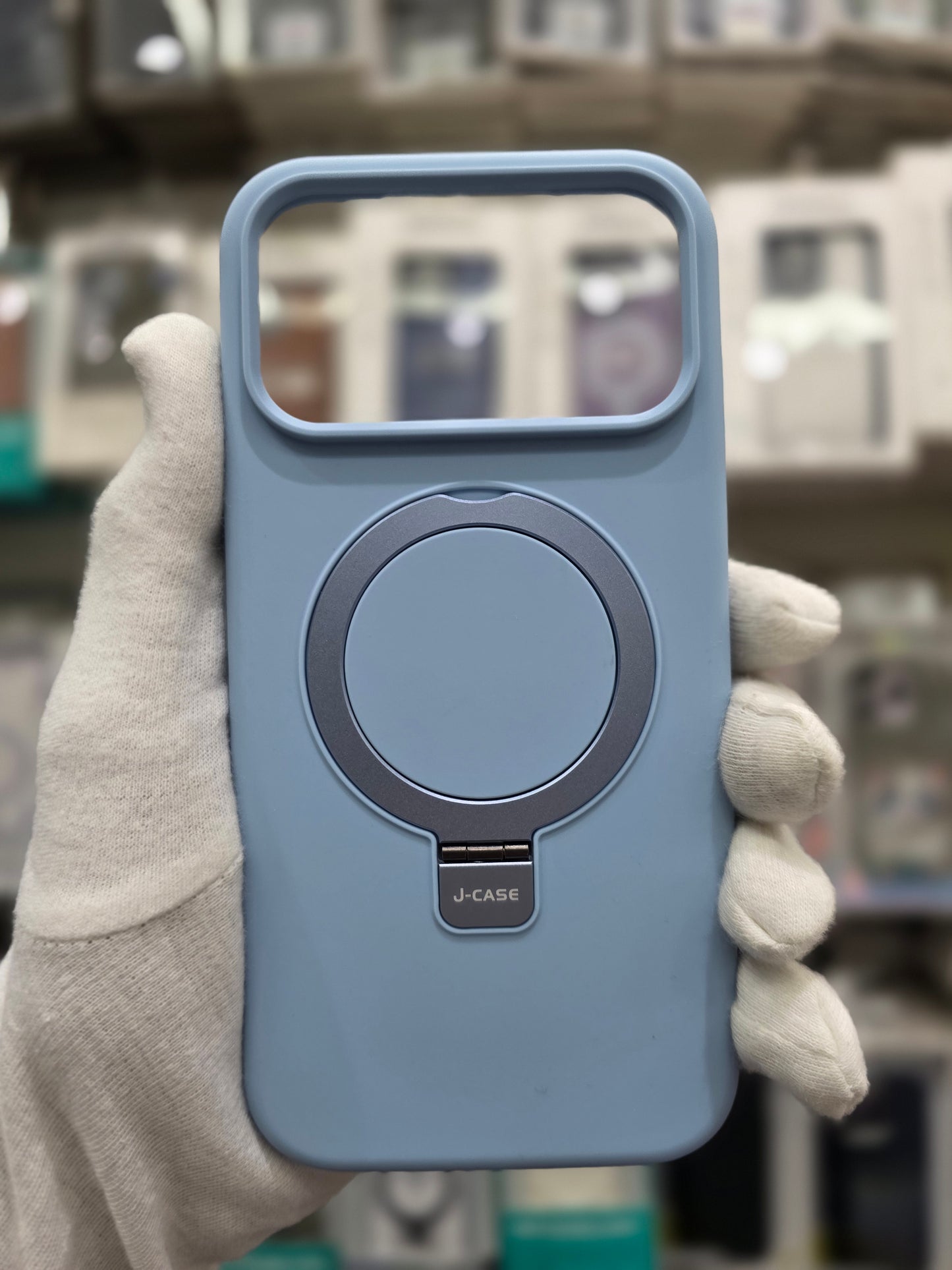 J-CASE Premium Soft Liquid Silicone with Bracket & Magsafe - iPhone 17 Pro