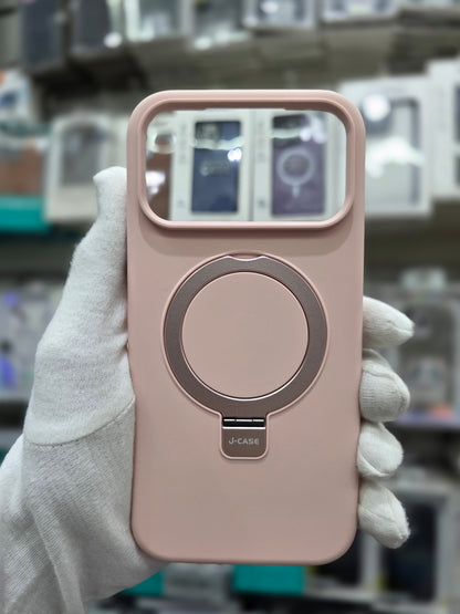 J-CASE Premium Soft Liquid Silicone with Bracket & Magsafe - iPhone 17 Pro Max
