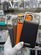Icon Luxurious Metal Magsafe Leather Perfume Case - iPhone 17 Pro Back Cover