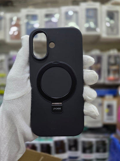 J-CASE Premium Soft Liquid Silicone with Bracket & Magsafe - iPhone 17