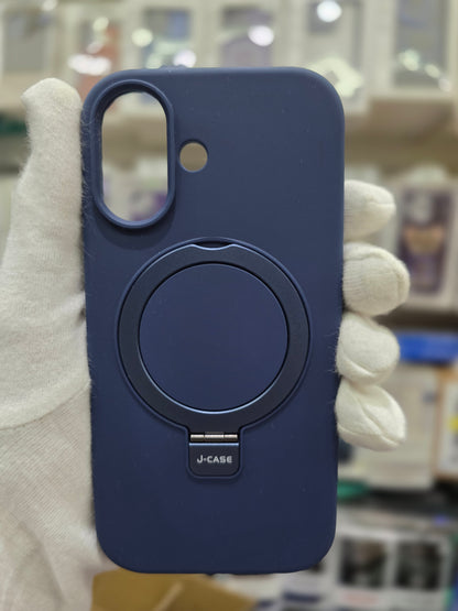 J-CASE Premium Soft Liquid Silicone with Bracket & Magsafe - iPhone 17
