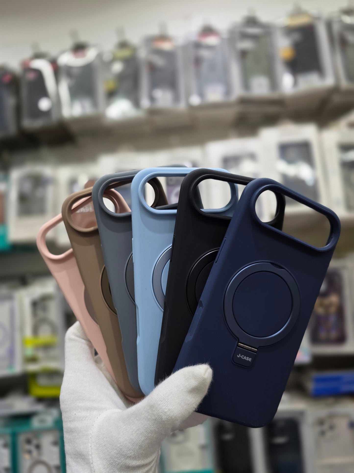 J-CASE Premium Soft Liquid Silicone with Bracket & Magsafe - iPhone 17 Air