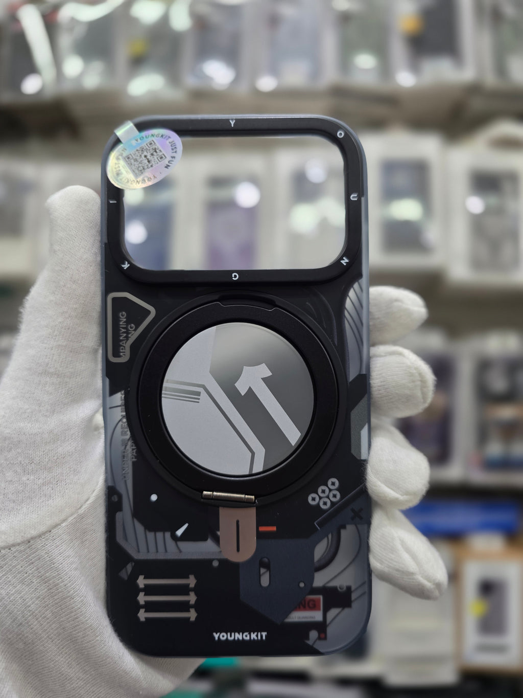 YOUNGKIT Cyberpunk Series With Magsafe & Rotating Stand - iPhone 17 Pro Back Cover