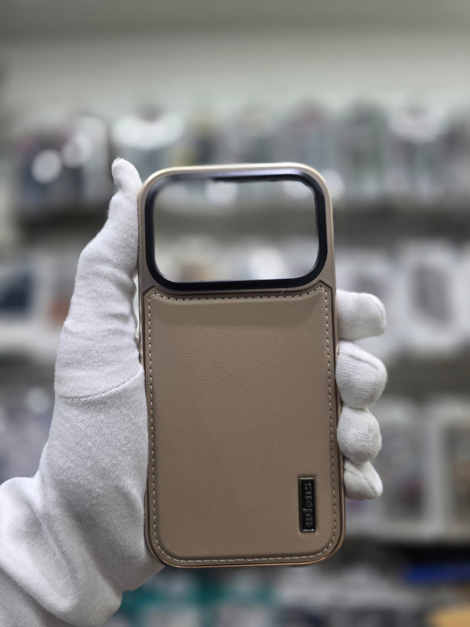 Wlons Classic Leather Magsafe With Bracket & AI Sensor - iPhone 17 Pro Back Cover