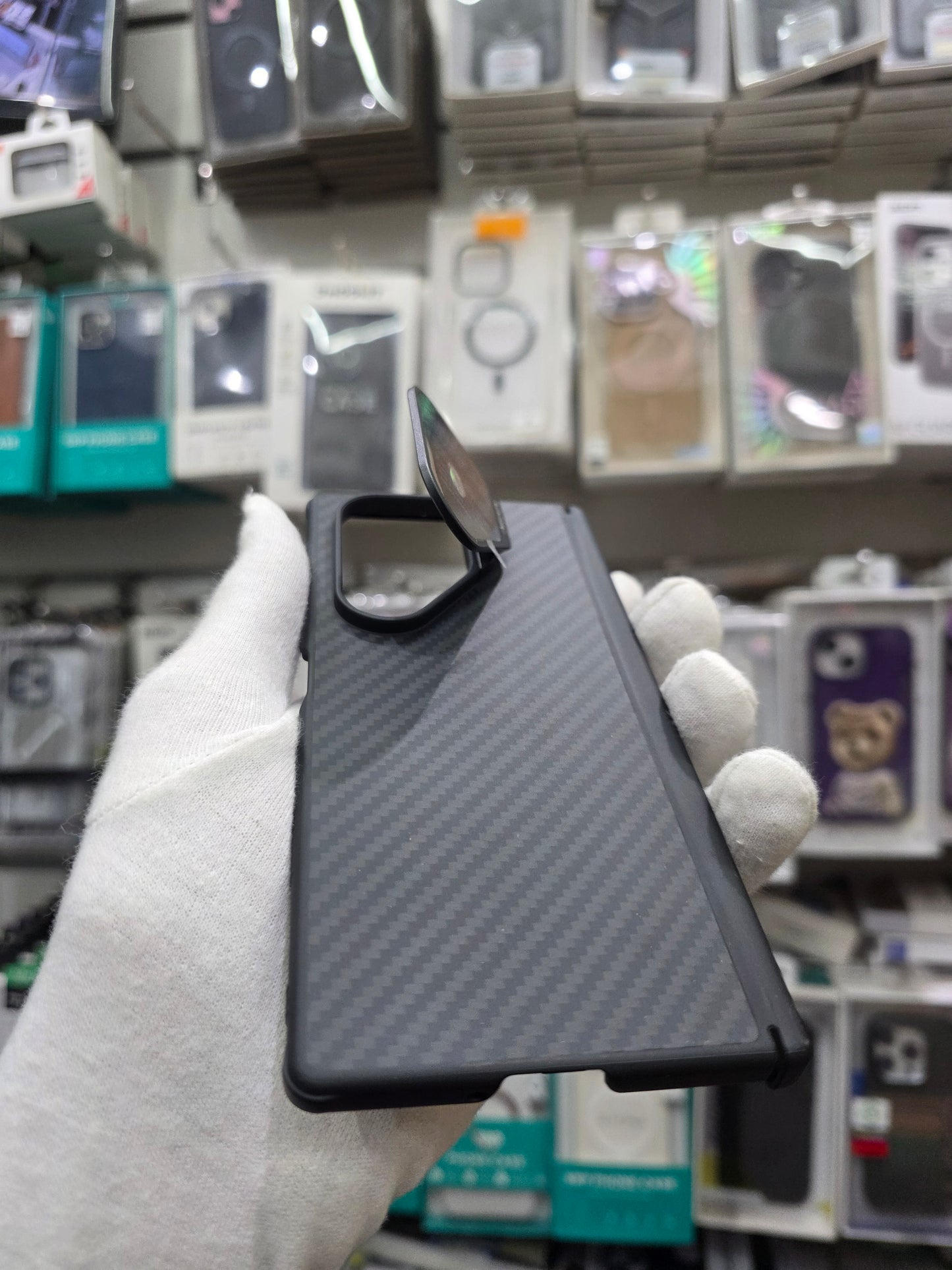 Nillkin CarboProp Magnetic MagSafe Black Mirror Cover version Aramid fiber armor case - Samsung Galaxy Z Fold 7