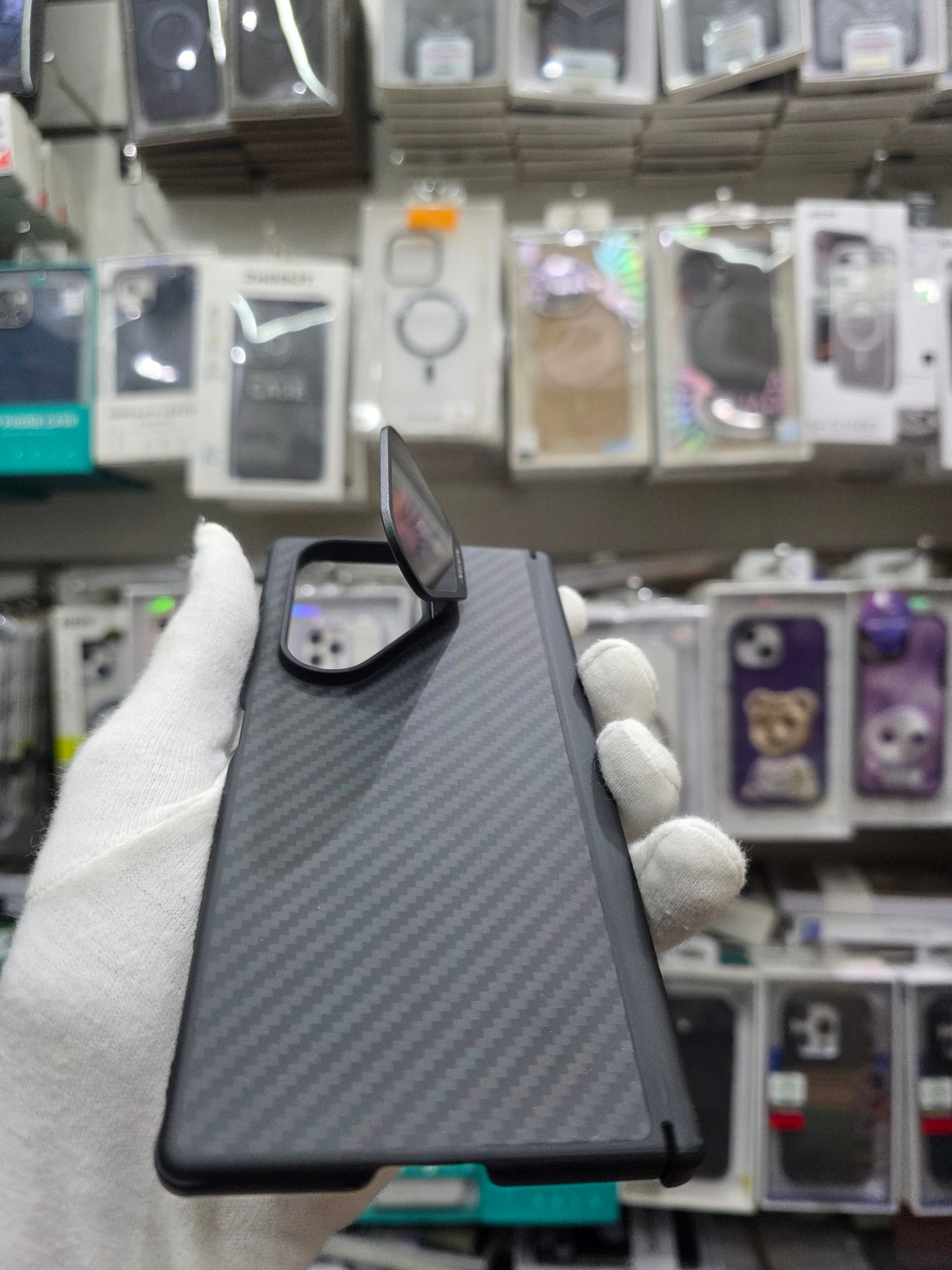 Nillkin CarboProp Magnetic MagSafe Black Mirror Cover version Aramid fiber armor case - Samsung Galaxy Z Fold 7