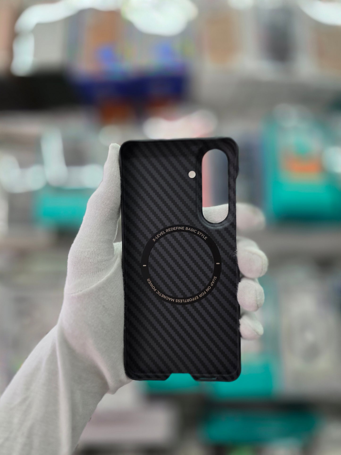 X-LEVEL Magnetic Carbon Fiber Texture Case - Samsung S26 Plus