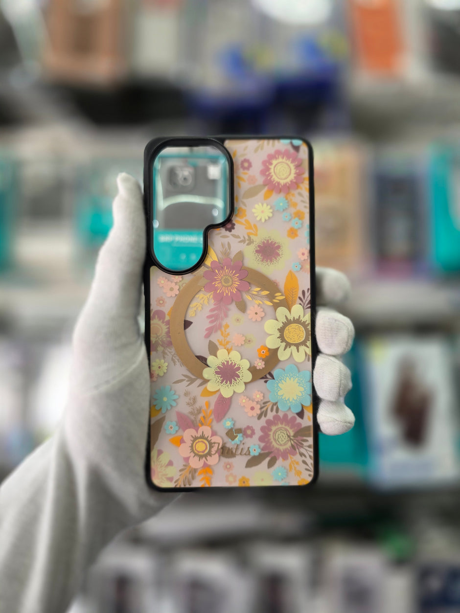 Kutis Floral Printed Shockproof MagSafe - Samsung S26 Ultra Back Case