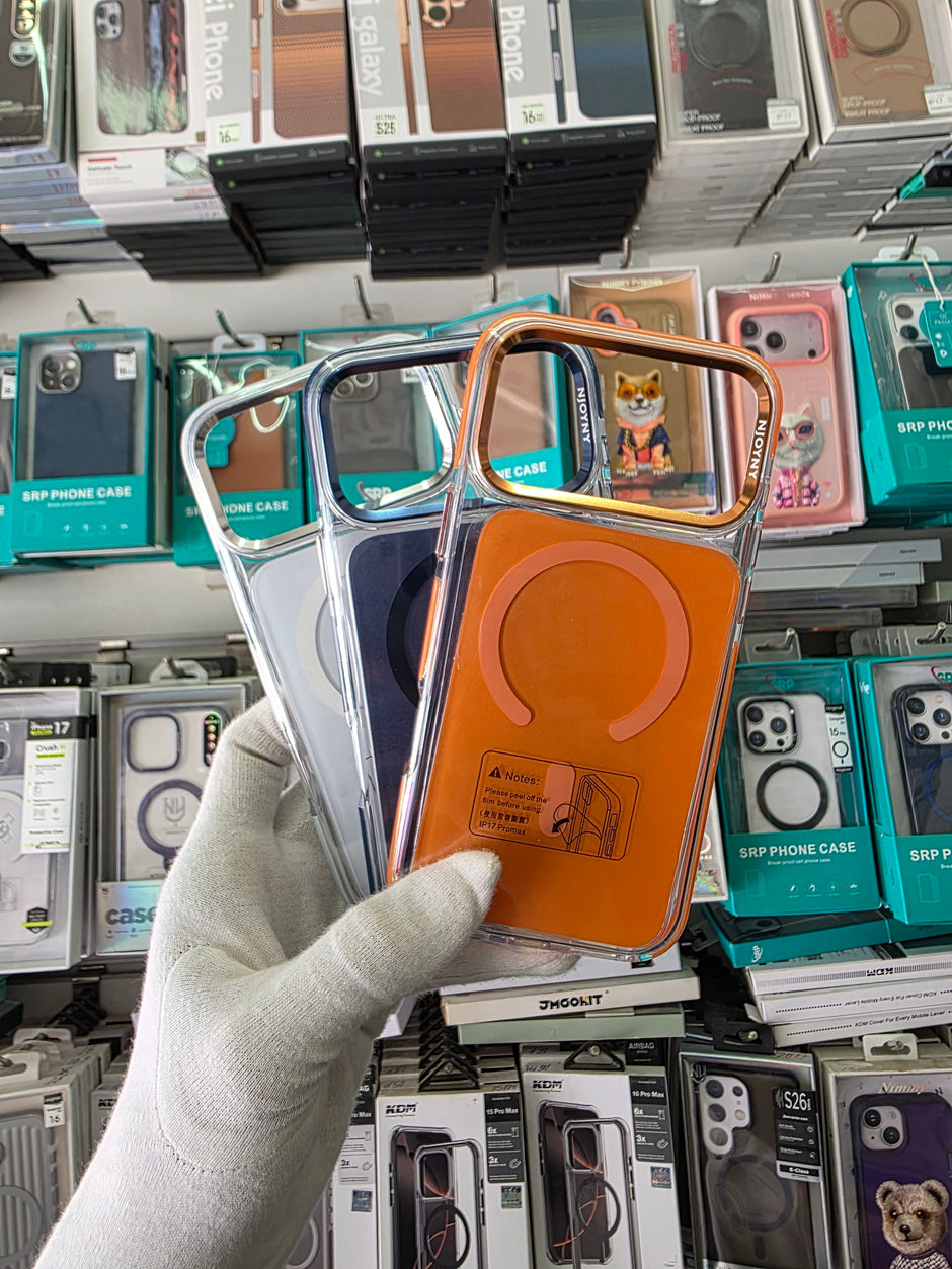 NY Transparent Magnetic Shockproof Case - iPhone 17 Pro Max