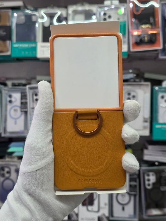 Samsung Galaxy Z Flip 8 Eco-Leather Kindsuit Flap Magnetic Ring Cover
