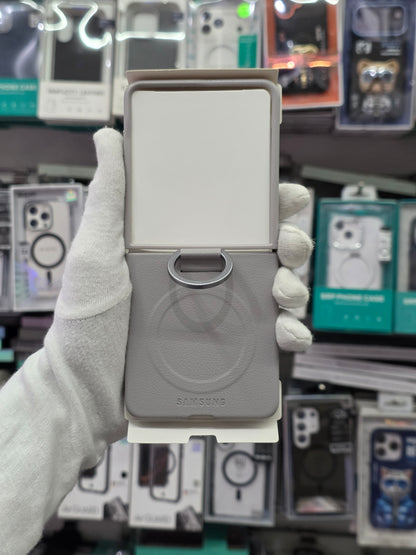 Samsung Galaxy Z Flip 8 Eco-Leather Kindsuit Flap Magnetic Ring Cover