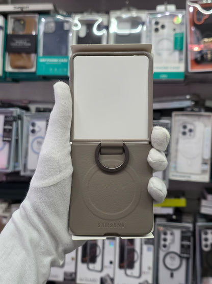 Samsung Galaxy Z Flip 8 Eco-Leather Kindsuit Flap Magnetic Ring Cover