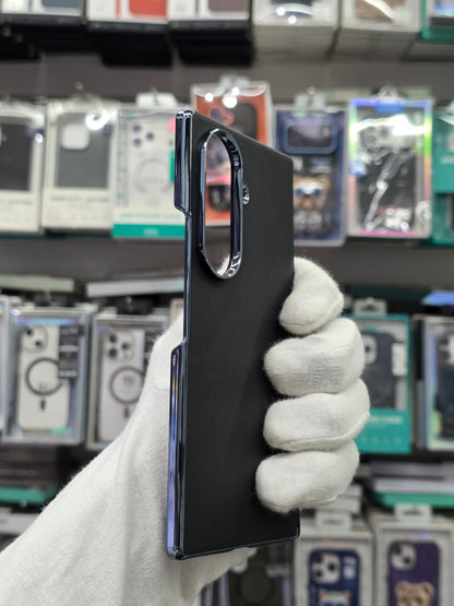 DFANS Pu Leather Chrome Plated Hinge Protection Samsung Z Fold 8 Ultra Case