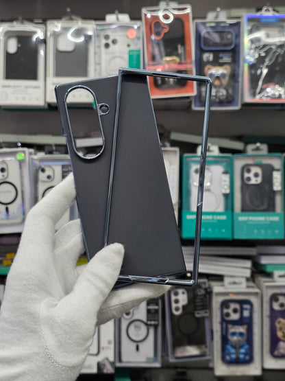 DFANS Pu Leather Chrome Plated Samsung Z Fold 8 Ultra Cover