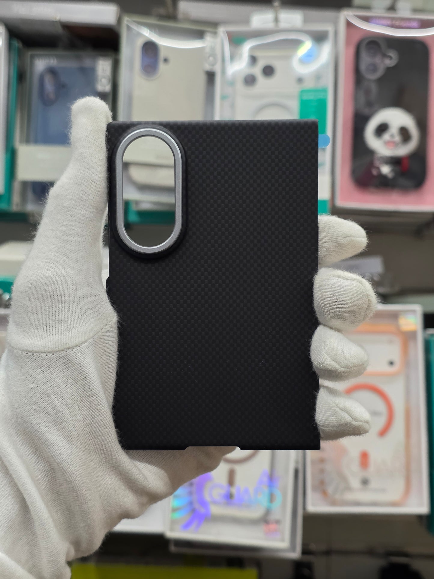 X-Level Mars Magnetic Carbon Fiber Textute Case With Front Frame - Samsung Fold 8