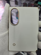 DFANS Pu Leather Chrome Plated Hinge Protection Samsung Z Fold 8 Case