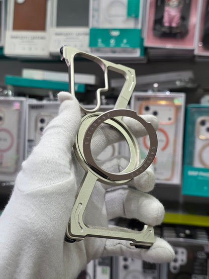 Sleek Z-Shaped Metal Samsung Fold 8 Ultra Cover with 360° Rotating Ring Stand