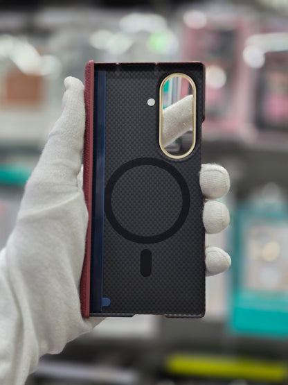 DFANS Carbon Fiber Texture Magnet Samsung Z Fold 8 Ultra Case