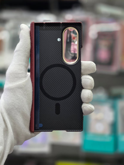 DFANS Carbon Fiber Texture Magnet Samsung Z Fold 8 Ultra Case