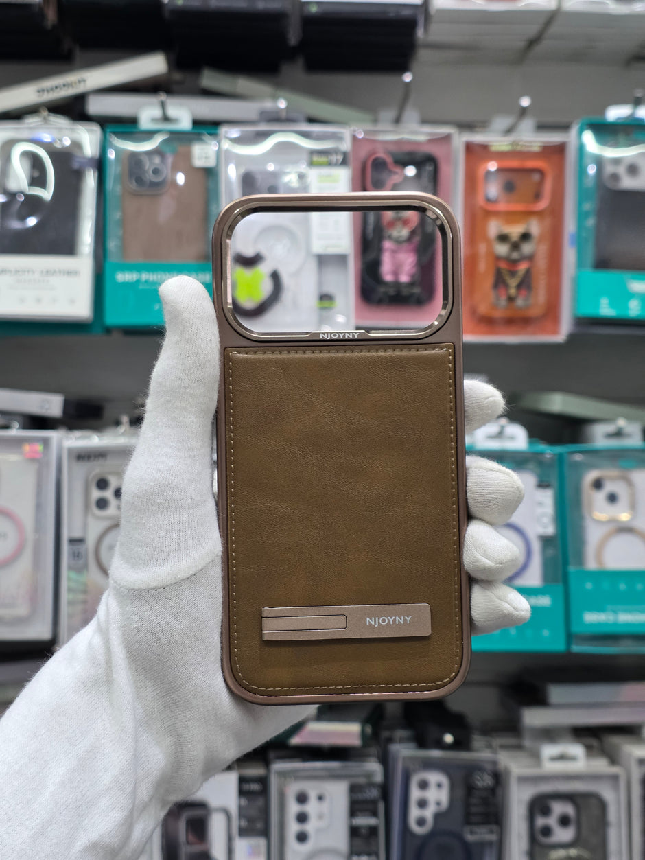 NY Classis Leather Case with Stand - iPhone 18 Pro Max Back Cover