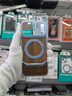 NY Perfume Wooden Metal 360 Stand Case With Magsfe - iPhone 18 Pro Back Cover