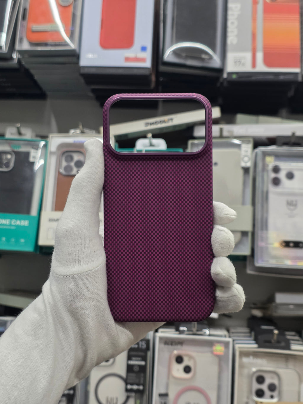 X-Level Mars Carbon Fiber Textute Magnet Case - iPhone 18 Pro Max Back Cover