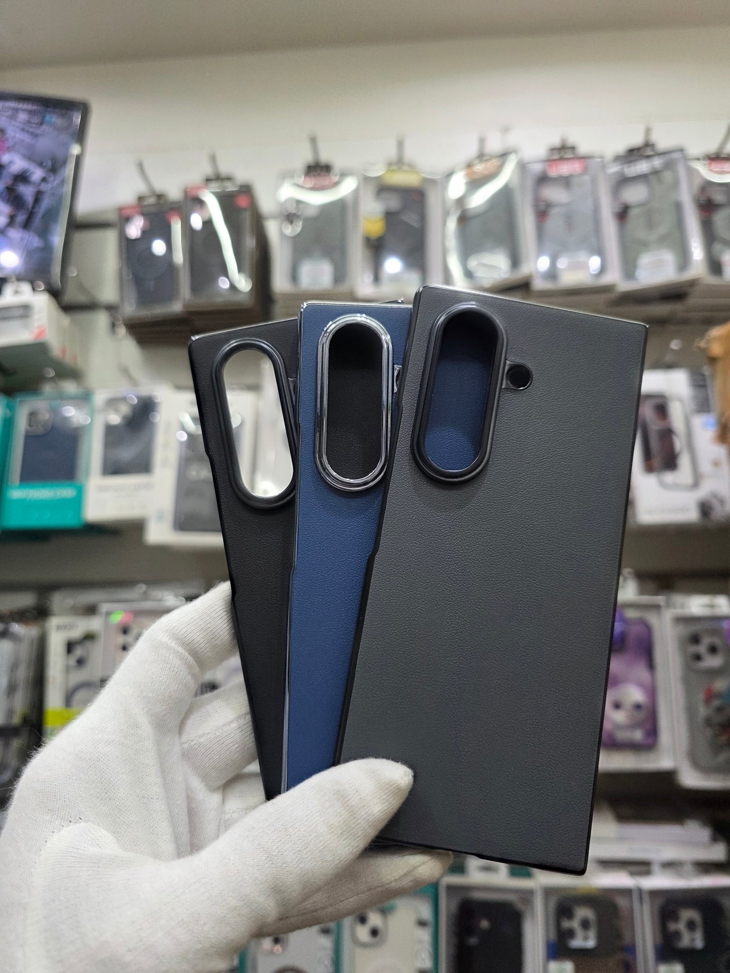 DFANS Pu Leather Chrome Plated Samsung Z Fold 7 Cover