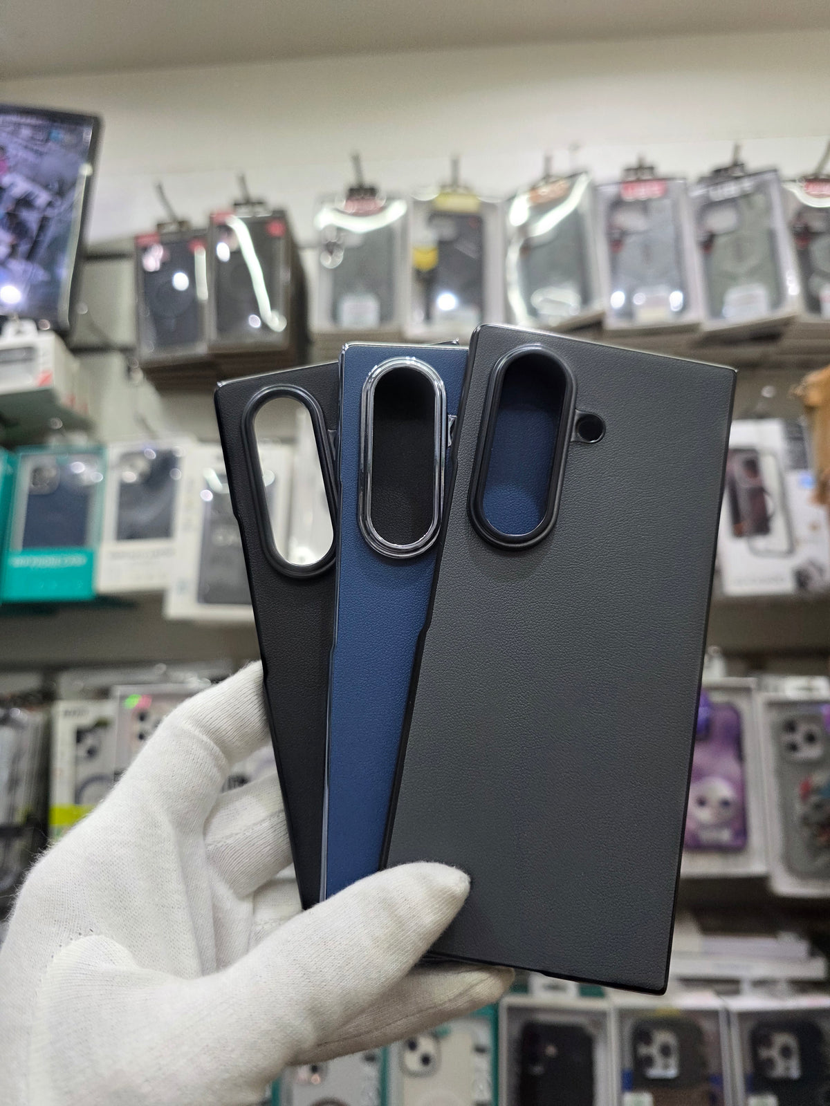 DFANS Pu Leather Chrome Plated Samsung Z Fold 7 Cover