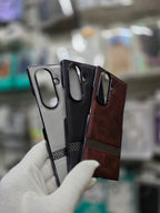 NY Classic Leather Chrome Plated Samsung Fold 7 Cover