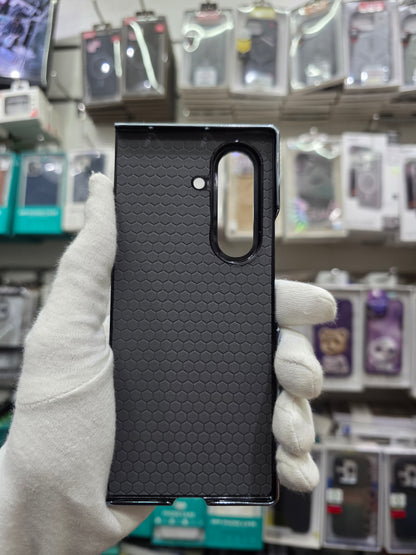 DFANS Pu Leather Chrome Plated Samsung Z Fold 7 Cover