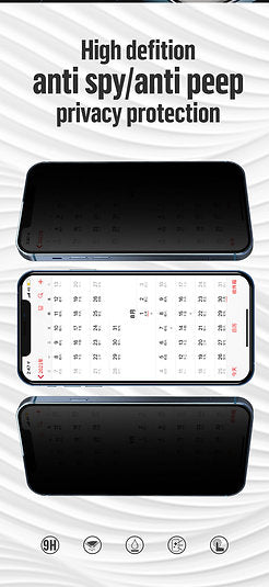 Blueo Privacy HD Tempered Glass Screen Protector for iPhone 16 Pro Max