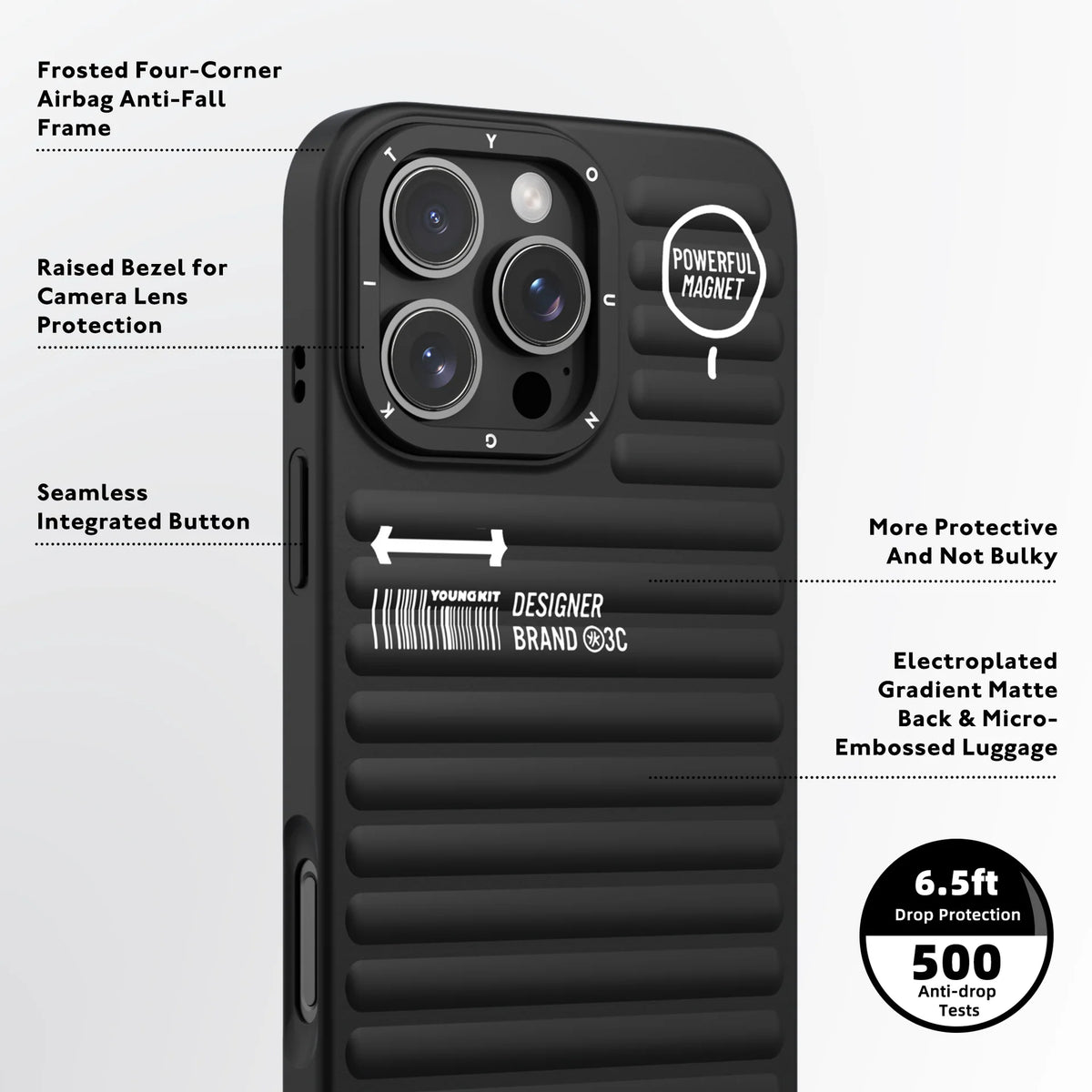 Youngkit True Color Luggage Phone Case - iPhone 16 Pro Max Back Cover