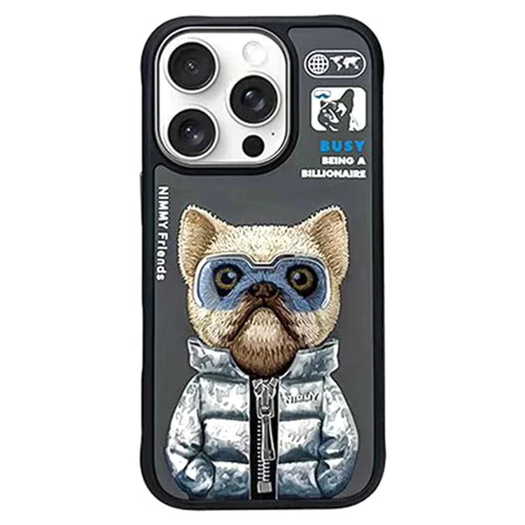 Nimmy Black Coat Dog For iPhone 16 Pro Back Cover