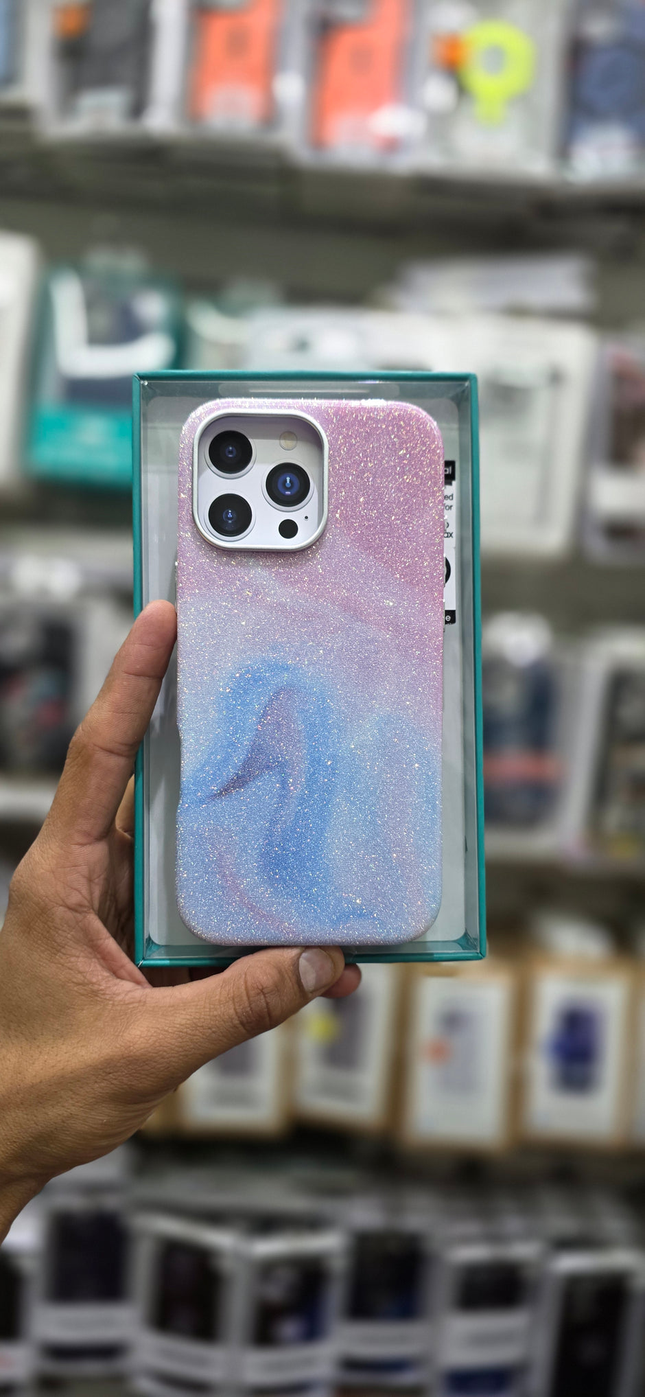 SRP Glittery Pastel Swirl Case WIth MagSafe - iPhone 16 Pro Max Back Cover