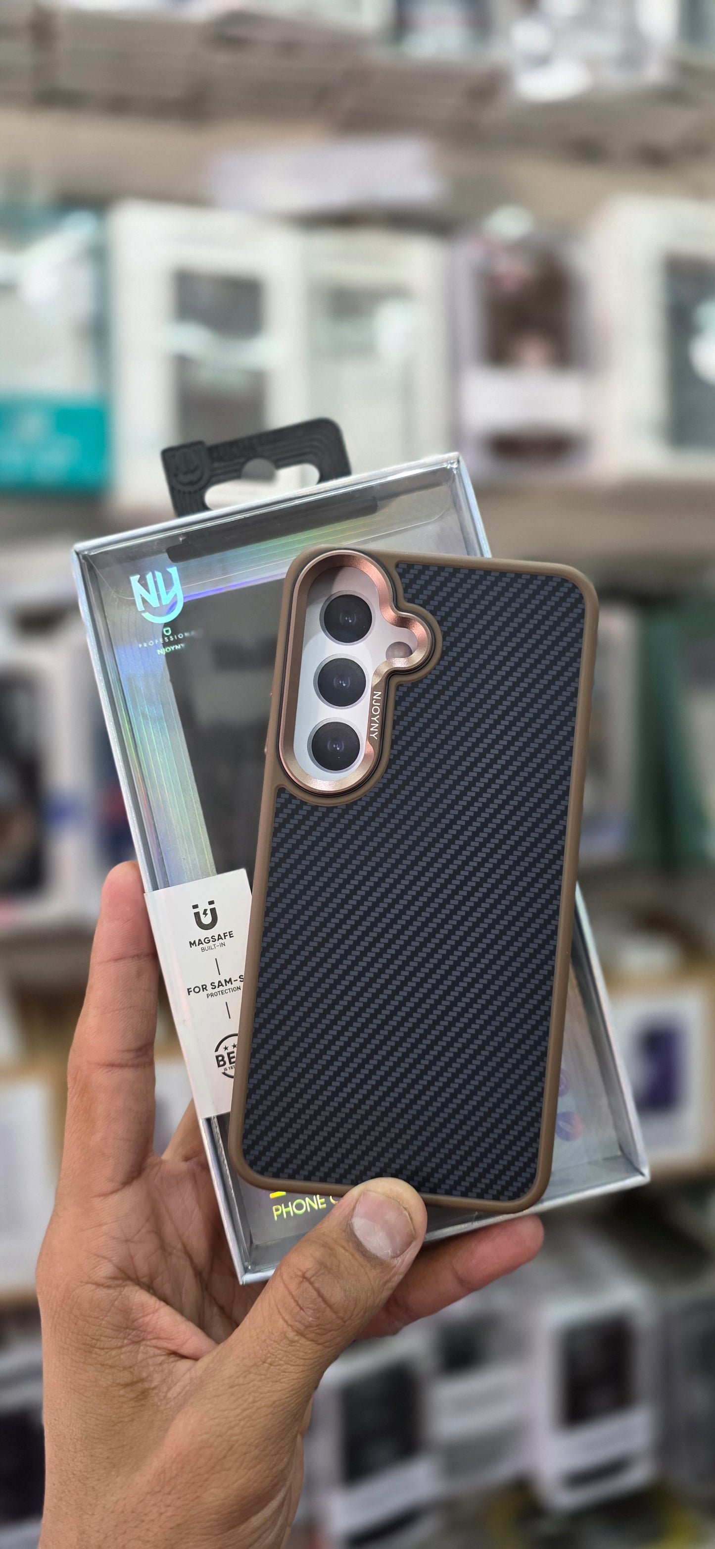 NY Carbon Fiber Texture Case For Samsung S25
