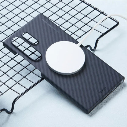 X-LEVEL Magnetic Carbon Fiber Texture Case - Samsung S24 Ultra