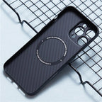 X-LEVEL Magnetic Carbon Fiber Texture Case - iPhone 16 Pro Back Cover