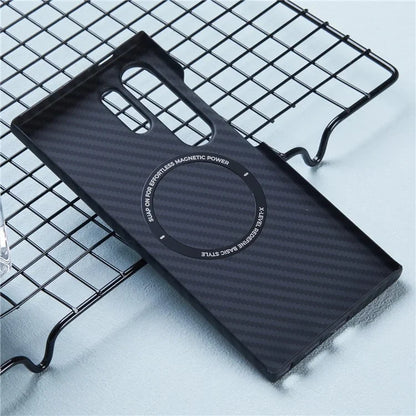 X-LEVEL Magnetic Carbon Fiber Texture Case - Samsung S24 Ultra