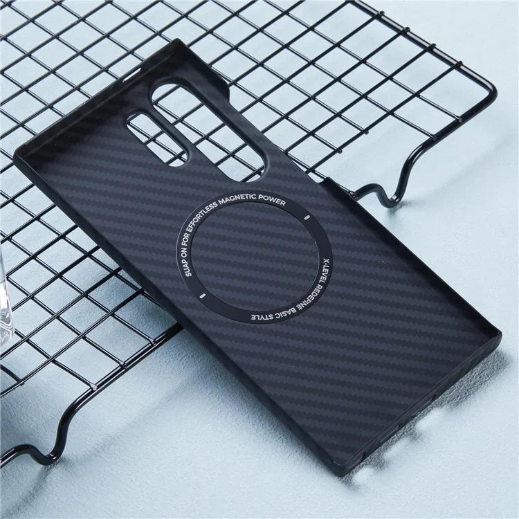 X-LEVEL Magnetic Carbon Fiber Texture Case - Samsung S23 Ultra