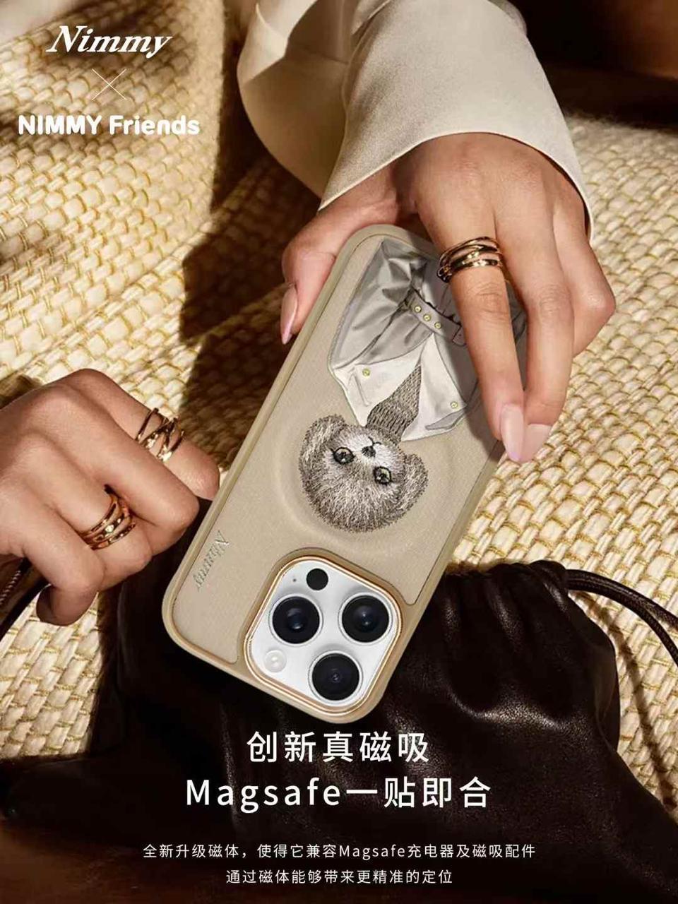 Nimmy Magnetic Poodle For iPhone 15 Pro Back Cover