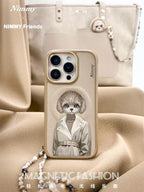 Nimmy Magnetic Poodle For iPhone 15 Pro Back Cover