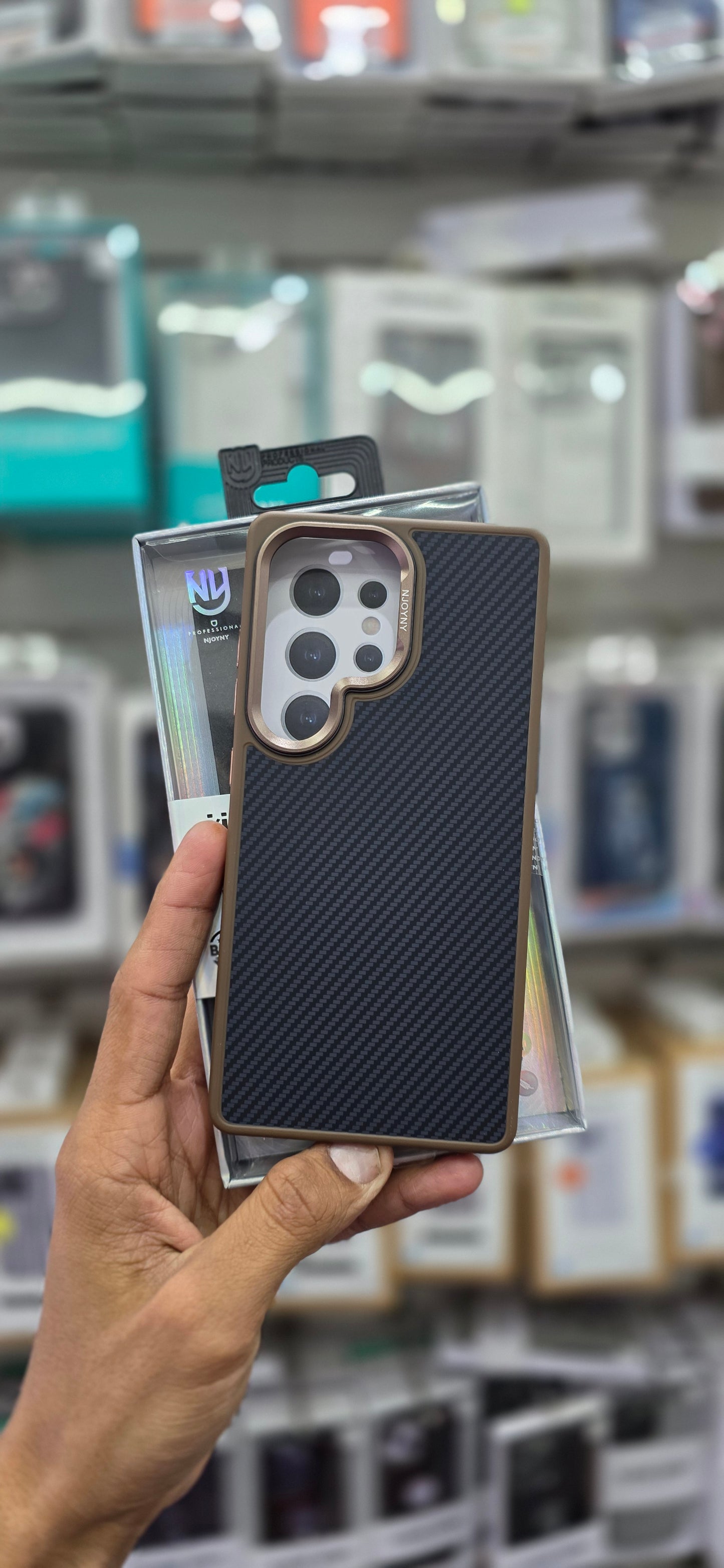 NY Carbon Fiber Texture Case For Samsung S25 Ultra