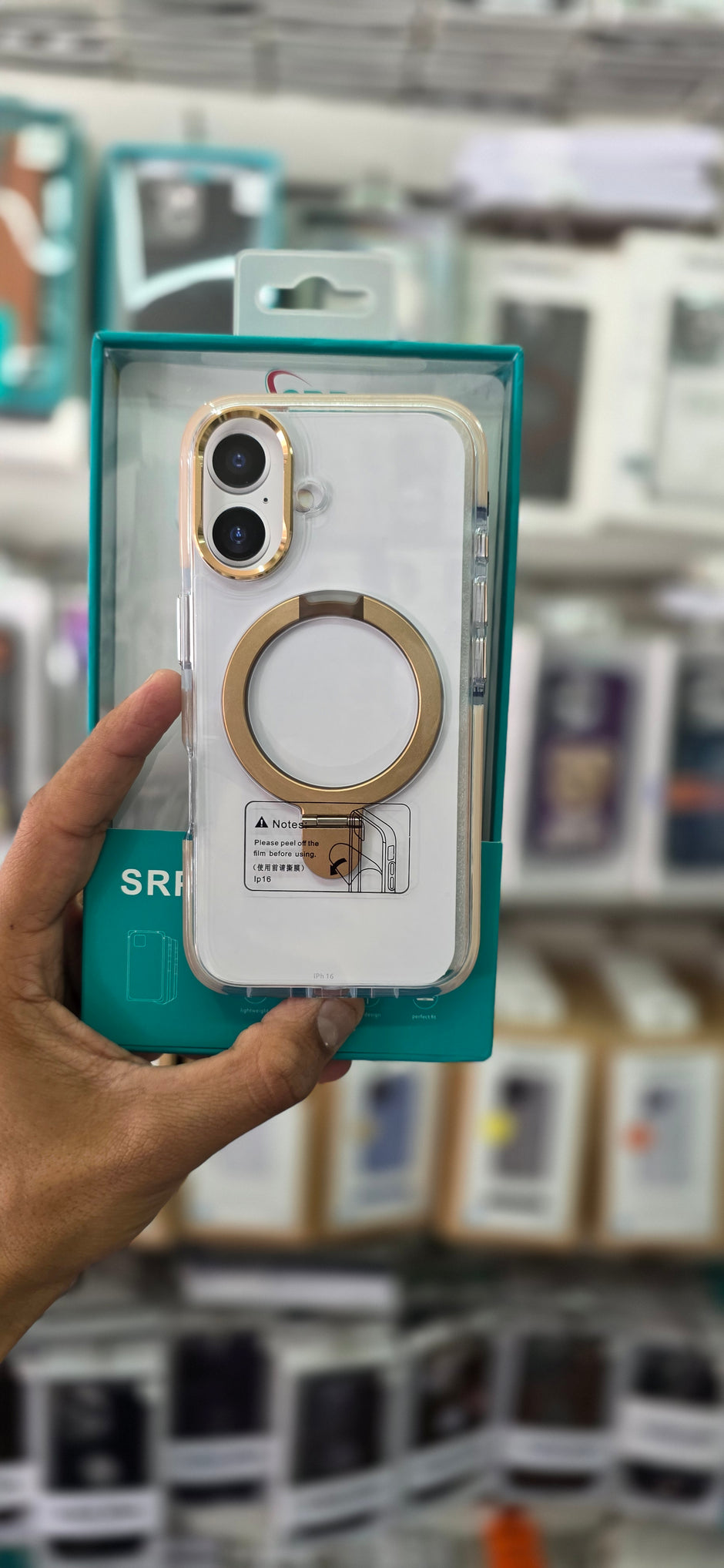 SRP MagSafe With Stand Transparent Case - iPhone 16 Plus Back Cover