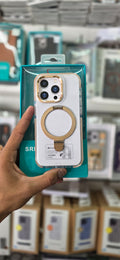 SRP MagSafe With Stand Transparent Case - iPhone 15 Pro Back Cover