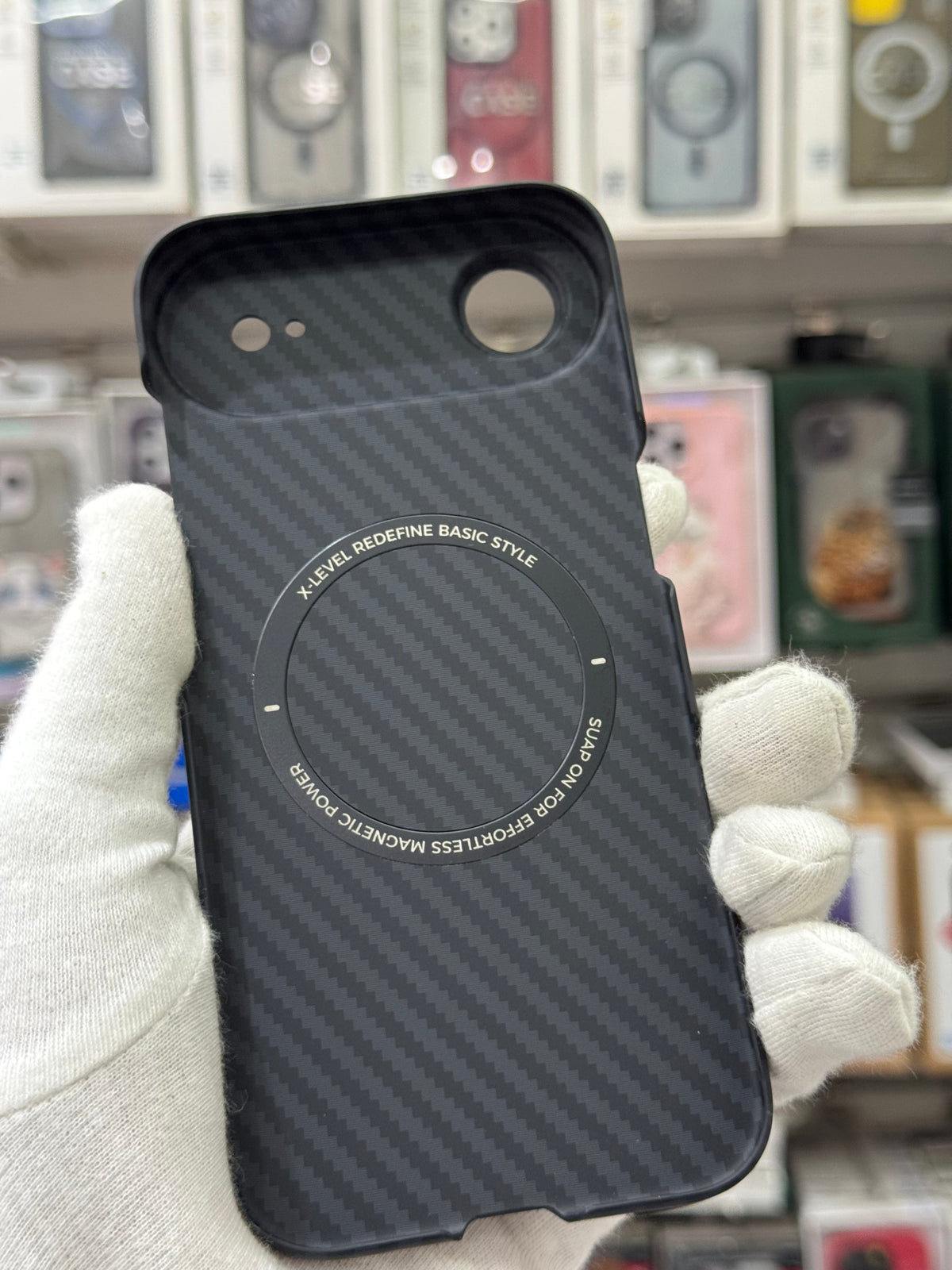 X-LEVEL Magnetic Carbon Fiber Texture Case - iPhone 17 Air Back Cover