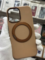 Premium Pu Leather MagSafe Case with 360° Ring Holder - iPhone 17 Back Cover